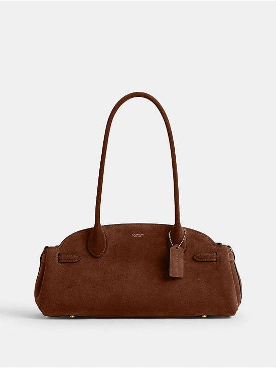Coach Handbags - Coach Empire Medium Suede Carryall Slim Shoulder Bag 34 NWT